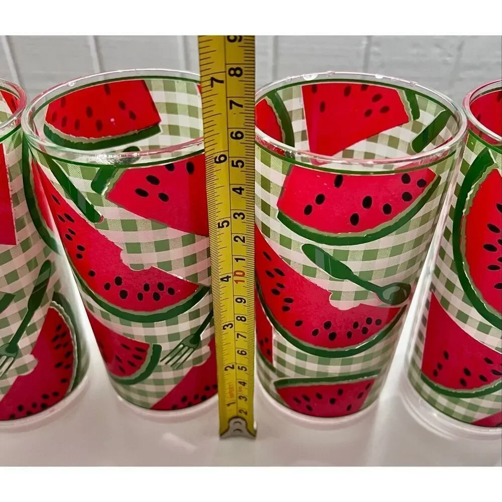 Vintage Acrylic Drinkware Set - Vintage 1980's Watermelon Tumbler Set Precisionc
